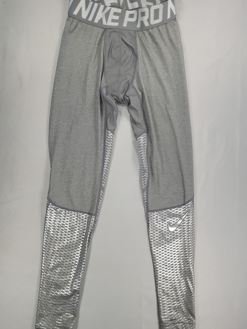 NIKE PRO, Mens Hyp Gray Reflective Leggings Pro Hypercool Size M - Picture 3 of 7
